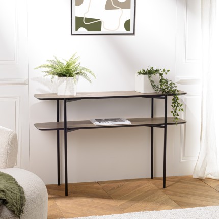 JULIA Double Tray Console Table 120x33cm Mocha Color