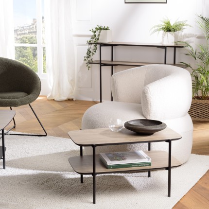 JULIA Rectangular Coffee Table - Mocha Color