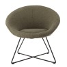 AGATHE Armchair in Khaki Green Bouclé Fabric | Modern Design