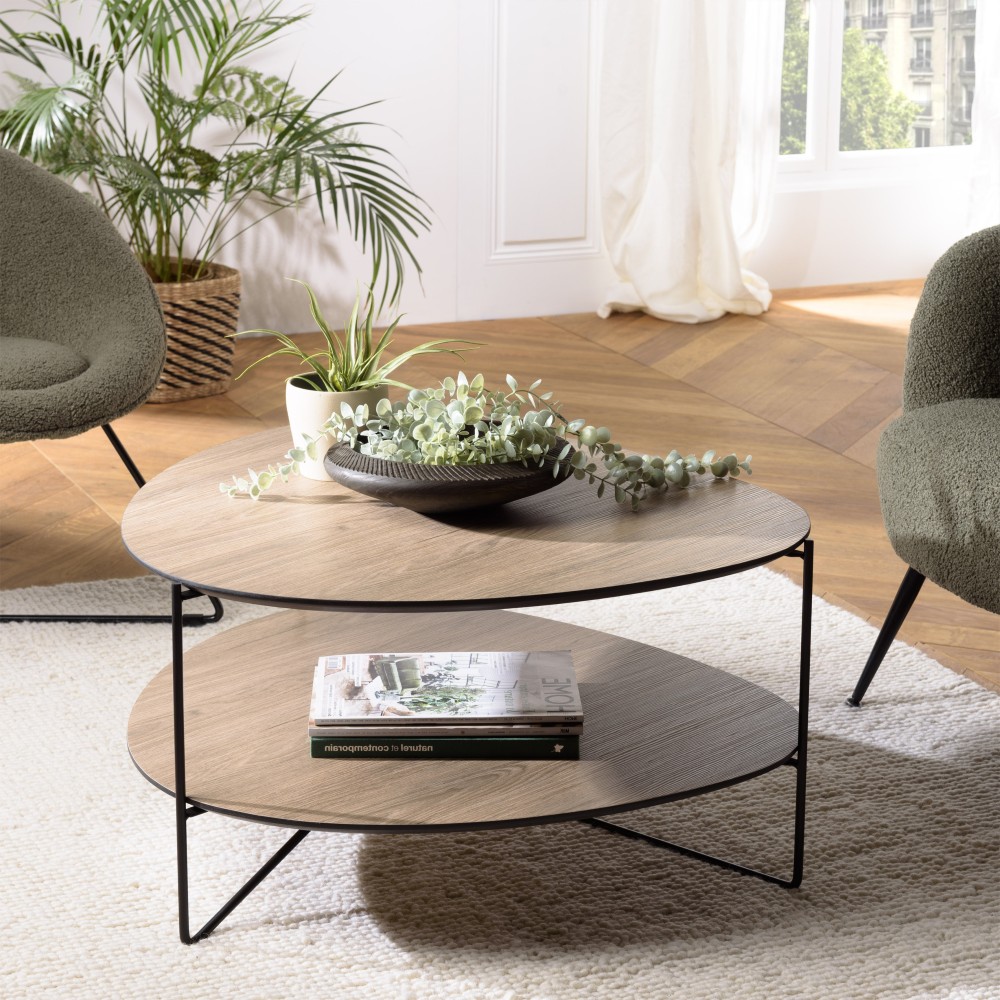 Table basse JULIA forme ovoïde mocha Table basse JULIA forme ovoïde mocha