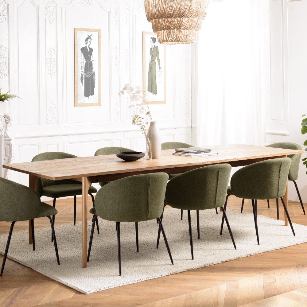 MAXENCE - Extendable Dining Table 240/292x100cm Recycled Teak MAXENCE - Extendable Dining Table 240/292x100cm Recycled Teak