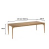 Table à manger extensible MAXENCE en teck recyclé