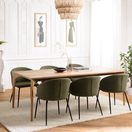 MAXENCE - Rectangular Dining Table 220x100cm Recycled Teak