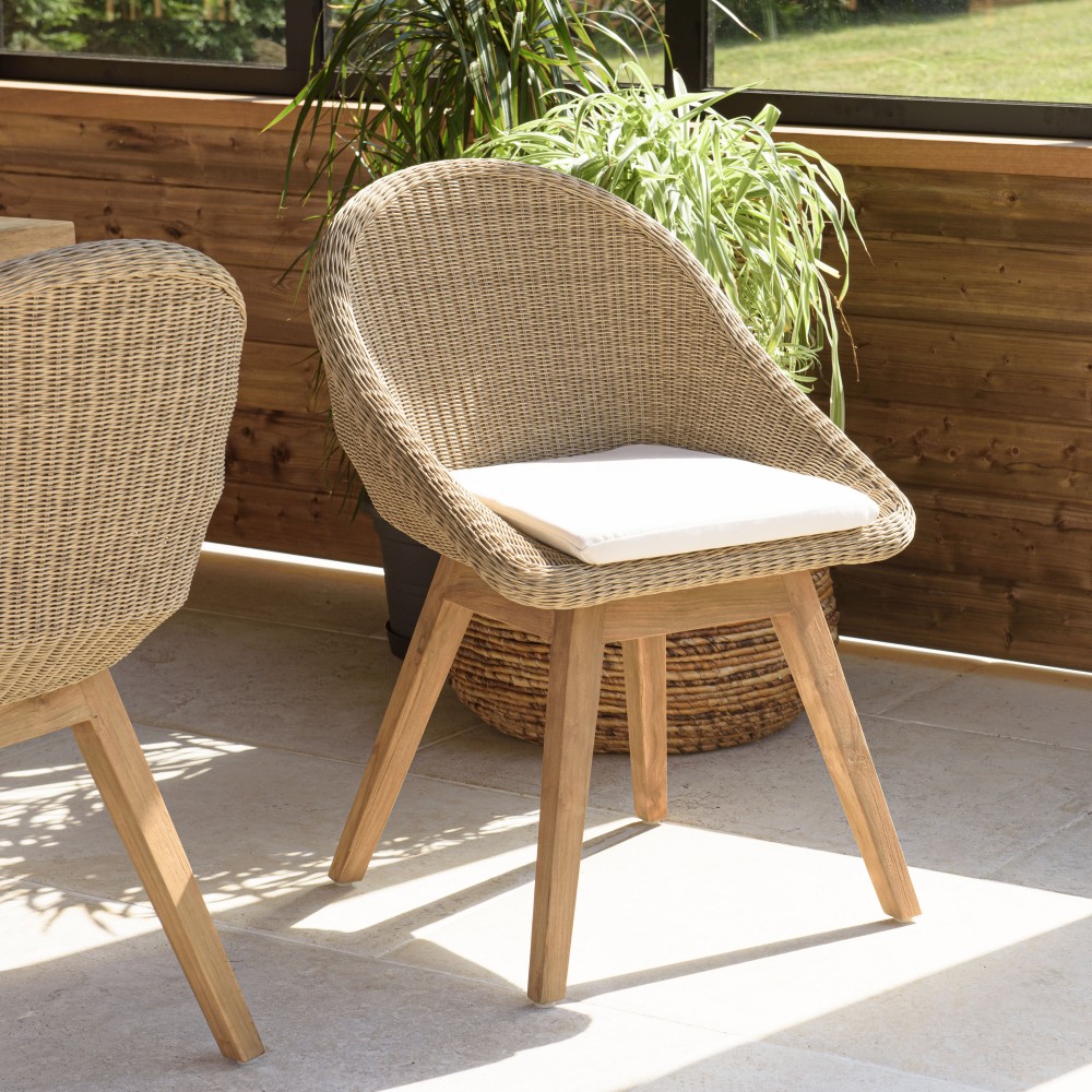 KALLY - Set of 2 Synthetic Rattan Garden Chairs KALLY - Set of 2 Synthetic Rattan Garden Chairs