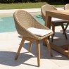 KALLY - Set of 2 Synthetic Rattan Garden Chairs
