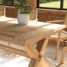 Table à manger de jardin KALLY 320x100cm teck recyclé
