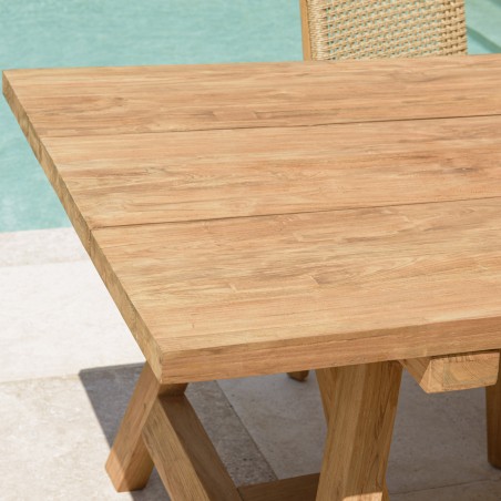KALLY Garden Dining Table 220x100cm Recycled Teak
