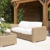 Salon de jardin 5 places en rotin synthétique taupe