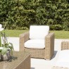KALLY 5-Seater Garden Furniture Set - Taupe Synthetic Rattan