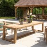 Salon de jardin teck recyclé et teck 8/10 personnes - Lot n°5