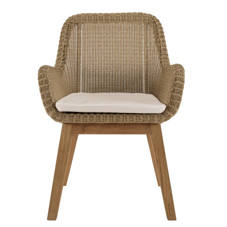 KALLY Set Recycled Teak & Synthetic Rattan Garden Furniture Set