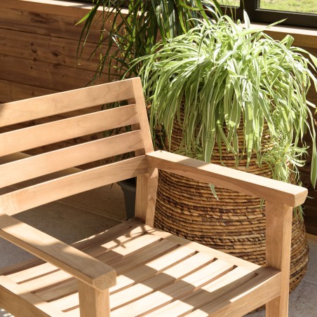 Salon de jardin teck recyclé et teck 8/10 personnes - KALLY