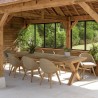 Ensemble Salon de jardin KALLY - Lot n°12 Teck recyclé Rotin synthétique