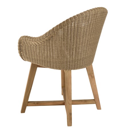 KALLY Set no. 17 Recycled Teak & Rattan Garden Furniture Set for 6 People