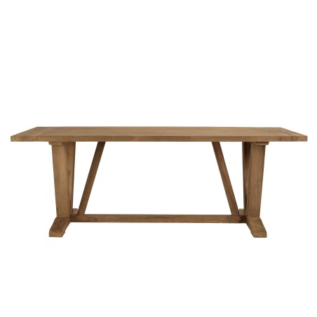 Ensemble table teck et chaises rotin - KALLY Lot n°19