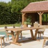 KALLY - Set no. 19 Recycled Teak and Rattan Garden Furniture Set for 6 People