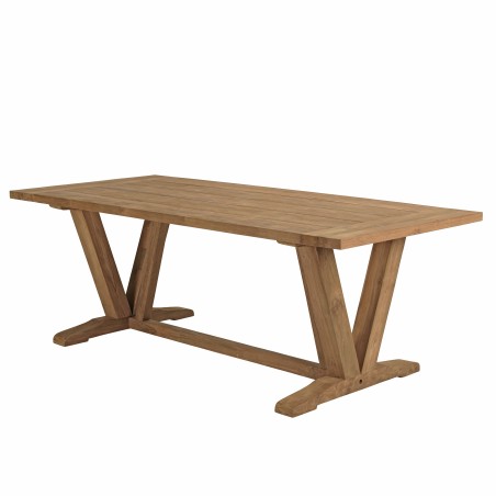 Ensemble table teck et chaises rotin - KALLY Lot n°19