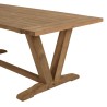 Ensemble table teck et chaises rotin - KALLY Lot n°19