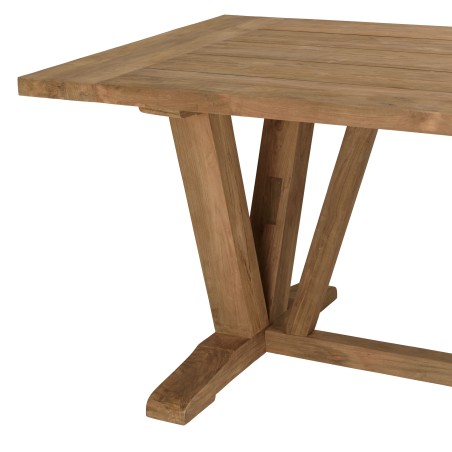 KALLY - Set no. 19 Recycled Teak and Rattan Garden Furniture Set for 6 People
