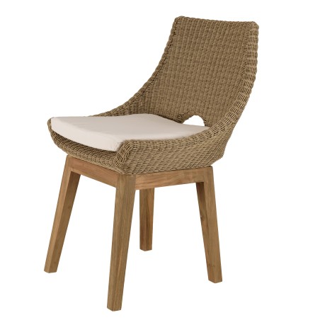 Ensemble table teck et chaises rotin - KALLY Lot n°19