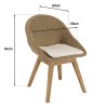 Lot n°20 Salon de jardin KALLY en teck recyclé et rotin synthétique