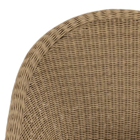KALLY Set no. 28 Recycled Teak and Synthetic Rattan Garden Furniture Set for 6 People