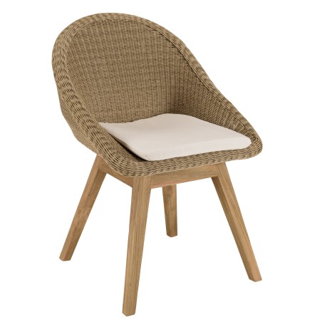Ensemble de jardin KALLY - Lot n°28 en teck recyclé et rotin synthétique