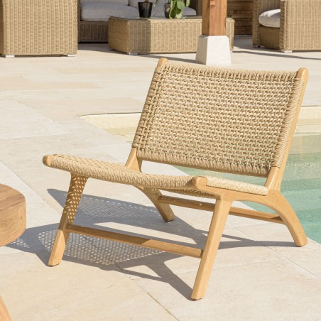 Lot de 2 fauteuils lounge de jardin VALERIA