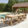 VALERIA - Set no. 2 Recycled Teak Garden Furniture Set for 8 People