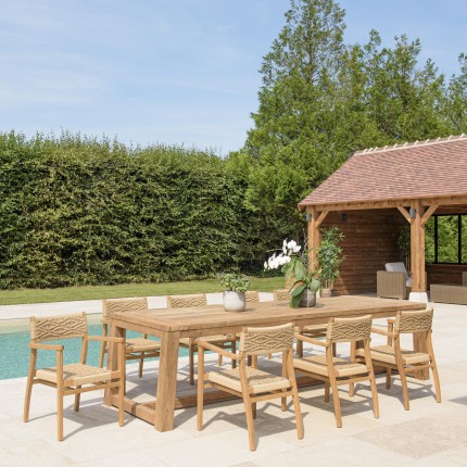VALERIA - Set no. 3 Recycled Teak and Synthetic Rattan Garden Furniture Set