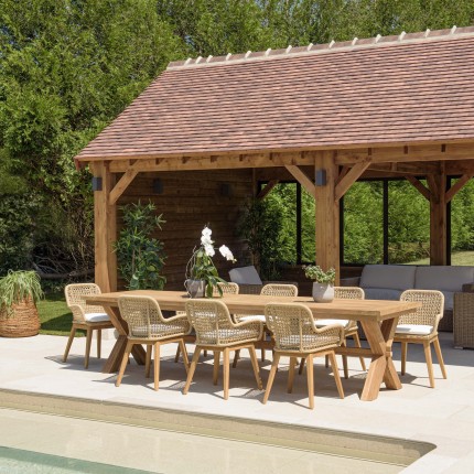 VALERIA - Set no. 11 Recycled Teak Garden Furniture Set | Outdoor Dining Set