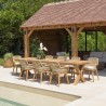 Salon de jardin VALERIA en teck recyclé et rotin synthétique