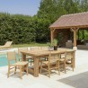 Lot n°12 VALERIA Salon de jardin teck recyclé rotin synthétique