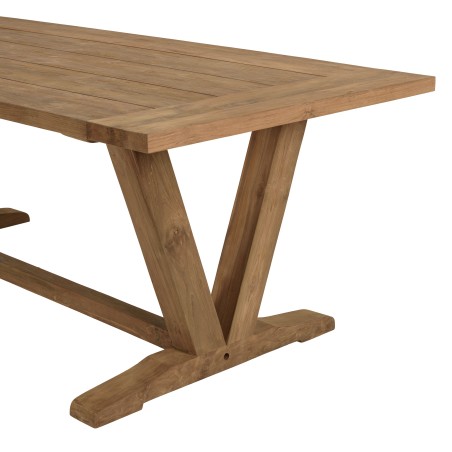 Salon de jardin VALERIA - Lot n°14 en teck recyclé et rotin synthétique