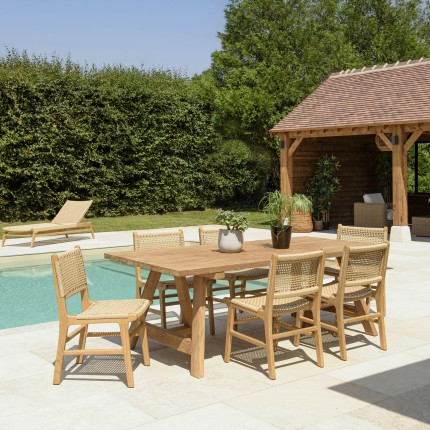 VALERIA - Set no. 16 Recycled Teak Garden Furniture Set for 6 People