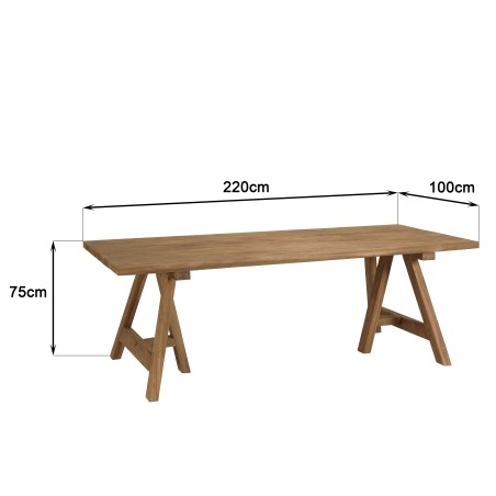 VALERIA - Set no. 16 Recycled Teak Garden Furniture Set for 6 People