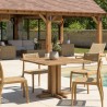 Salon de jardin VALERIA en teck recyclé et rotin synthétique