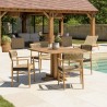 Salon de jardin teck recyclé rotin synthétique 4 pers. - Lot n°20