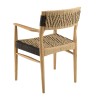Salon de jardin teck recyclé rotin synthétique 4 pers. - Lot n°20