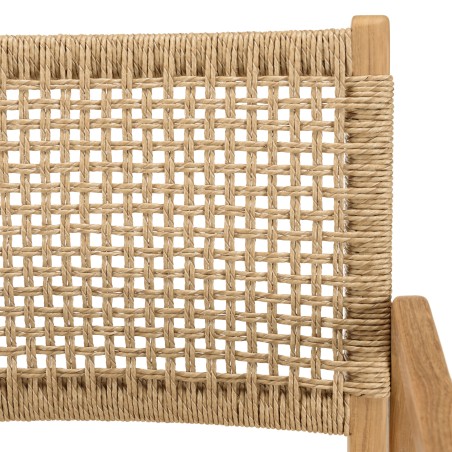 VALERIA - Recycled teak and synthetic rattan garden set for 4 people.