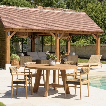 VALERIA - Set no. 27 Recycled Teak Garden Furniture Set for 4 People