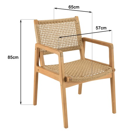 VALERIA - Set no. 29 Recycled Teak and Synthetic Rattan Garden Furniture Set