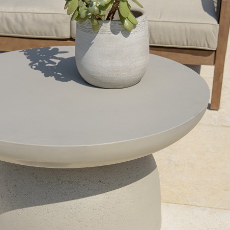 Table basse ronde HECTOR 70x70cm effet béton