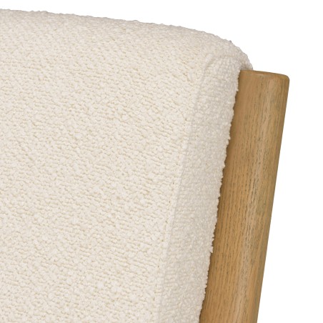 PIERRE Low Armchair in Ecru Bouclé Fabric - Cozy and Stylish Design