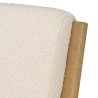 Fauteuil bas tissu bouclette écru PIERRE