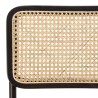PIERRE Set of 2 Black Wood & Rattan Island Stools