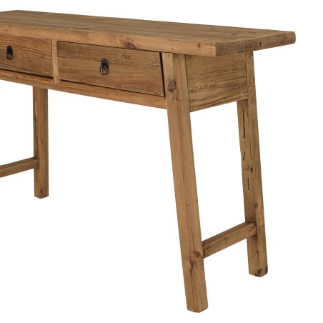 SANDY - Recycled Pine Console Table with 2 Drawers