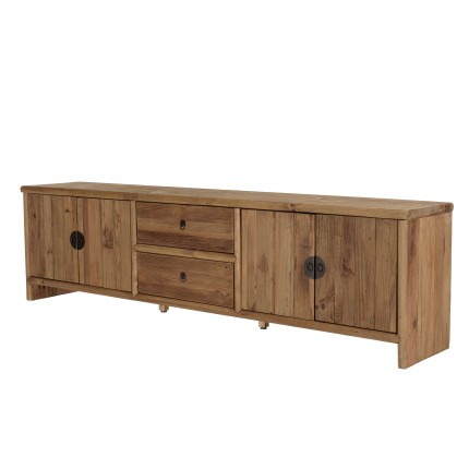 Meuble TV SANDY en pin recyclé 240cm