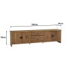 SANDY TV Stand - Recycled Pine Wood - 240cm Length