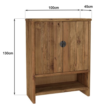 Buffet SANDY - Bois pin recyclé 2 portes 1 niche